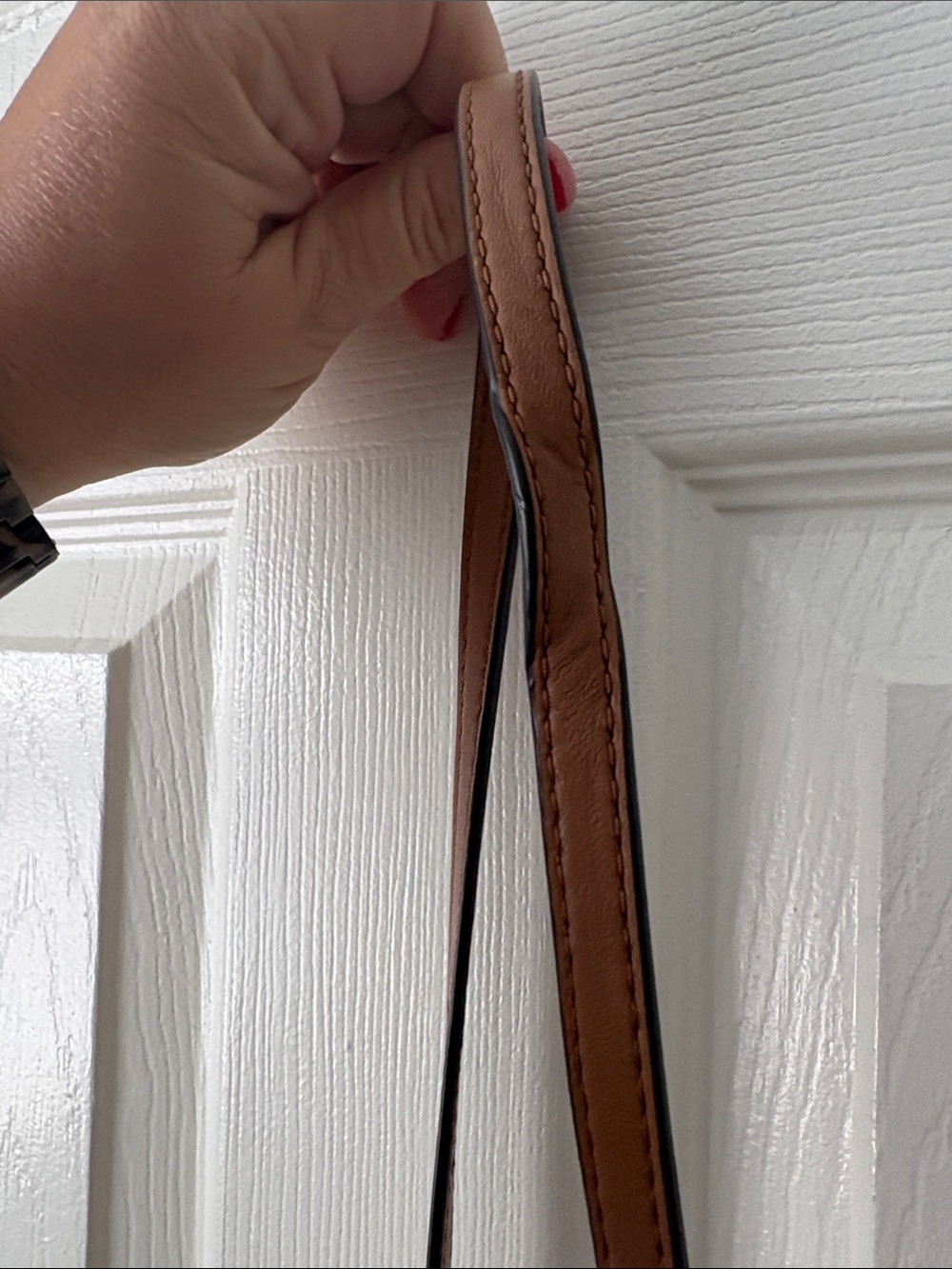 Michael Kors CARY Tan Brown Leather Fringe Saddle small Crossbody Shoulder Bag - Picture 10 of 10